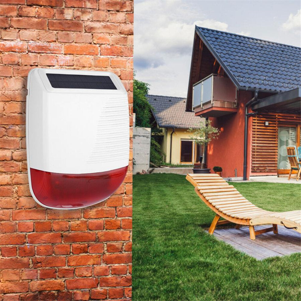 433MHz Wireless Sound Alarm Outdoor Waterproof Solar Power Light Sound Siren For GSM Alarm System Fire Alarm