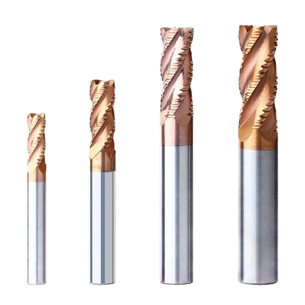 Four-blade Carbide Tungsten Steel Milling Cutter Straight Shank Knife Slotting