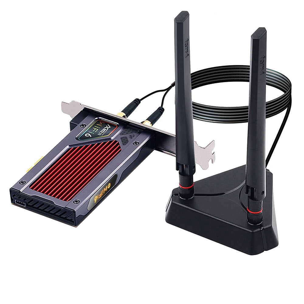Wifi 6E AX210 RGB Bluetooth 5.2 Wireless Gaming Network Card PC 5374Mbps 3 Band 2.4G/5GHz/6G Wifi Receiver