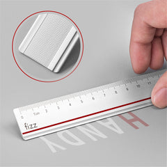 Frosted Metal Ruler Aluminum Alloy 30cm Scale Red/ Blue Random Color Ruler School Office Mapping and Measuring Tool