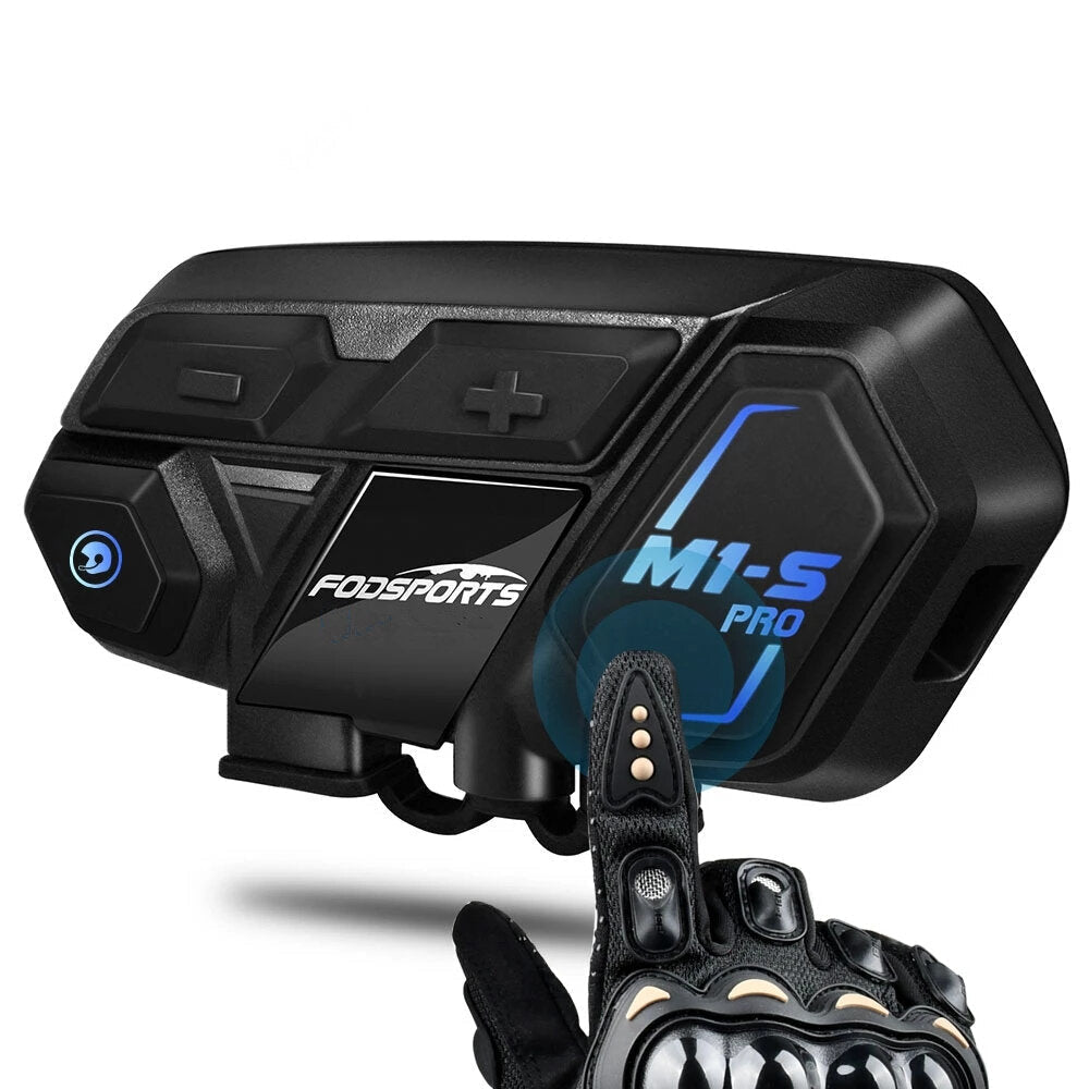 Single Fodsports -S Pro Motorcycle Helmet Intercom Bluetooth Helmet Headsets 8 Rider 2000M Group Interphone