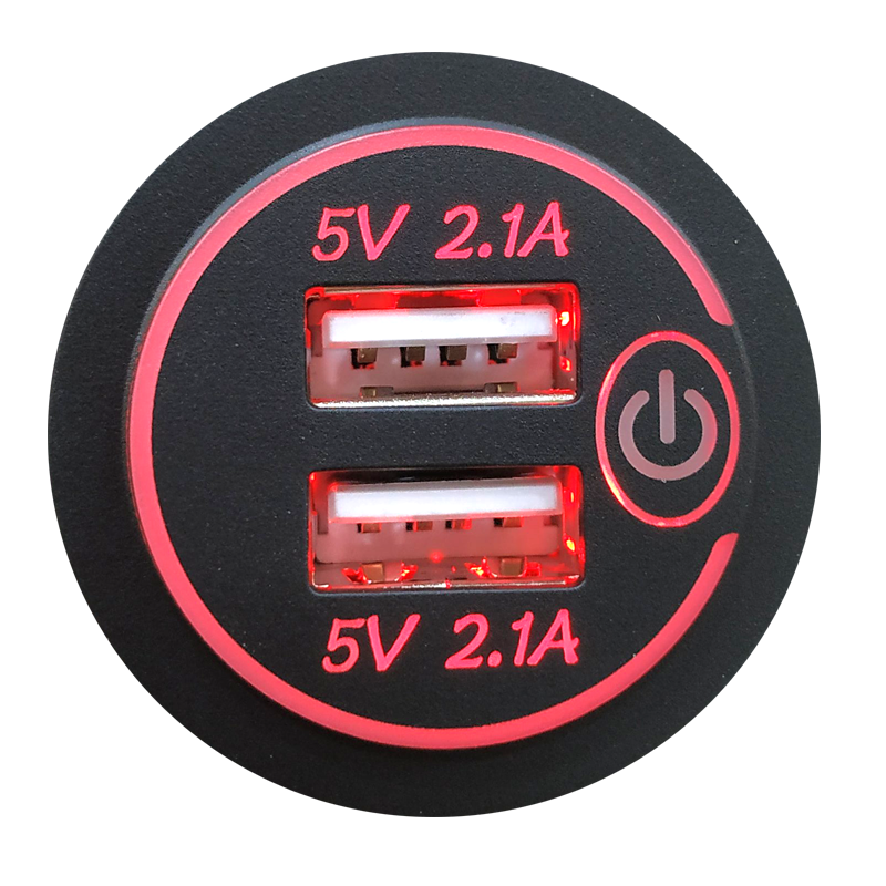 12-24V Universal 4.2A Dual USB Charger Socket Power Outlet Voltmeter for Car Boat Motorcycle Marine RV Wire Fuse DIY Kit