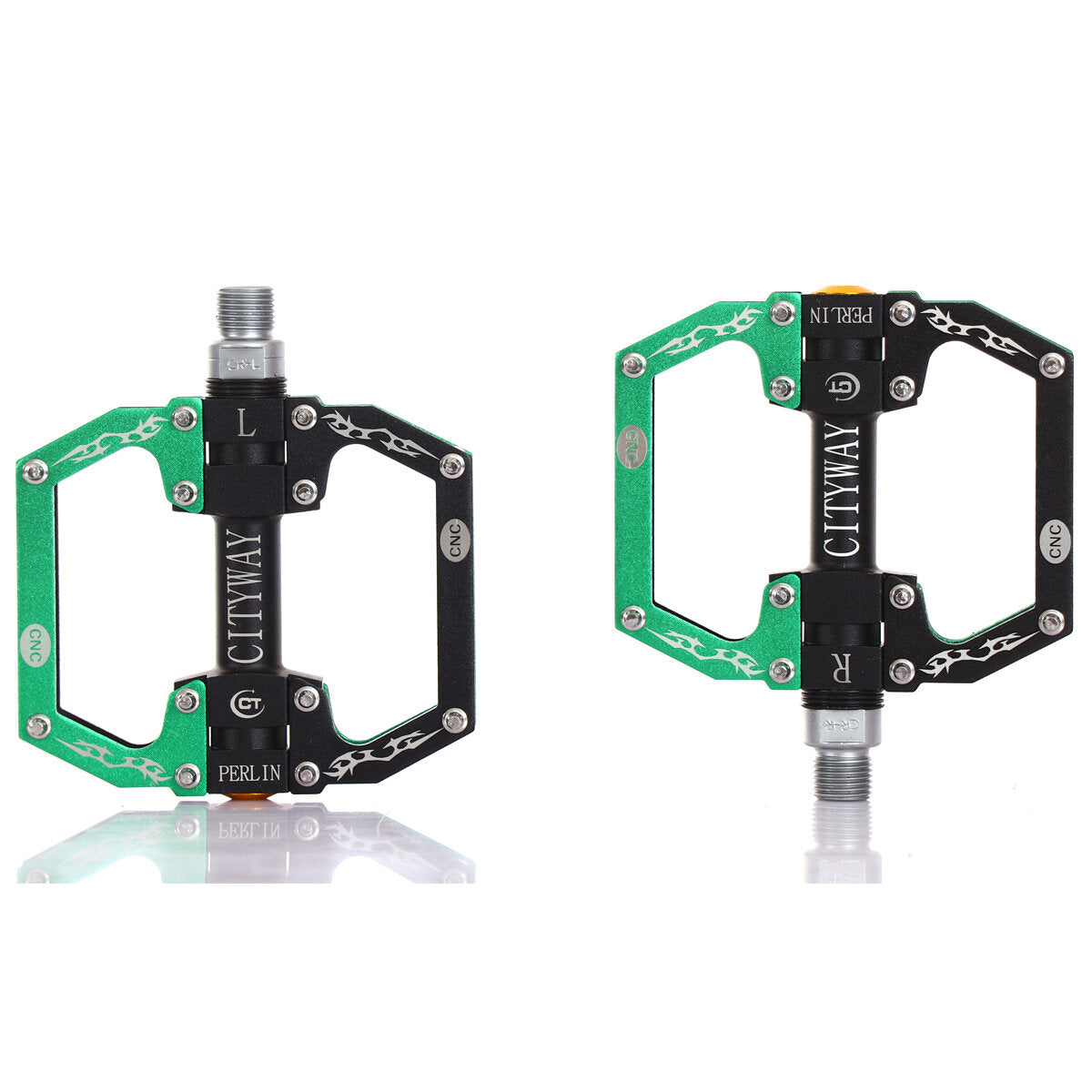 Aluminum Alloy Mountain Bike Flat Platform Sealed Bearing Axle 9/16" Cycling Bicycle Pedals