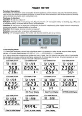 EU Plug Intelligent AC Power Meter Wattmeter Socket Billing Socket Power Monitor Overload Alarm