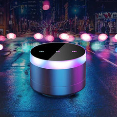 Bluetooth 5.0 Speaker Colorful Lights Touch Control Handsfree Mini Subwoofer Portable Speakers Support FM AUX