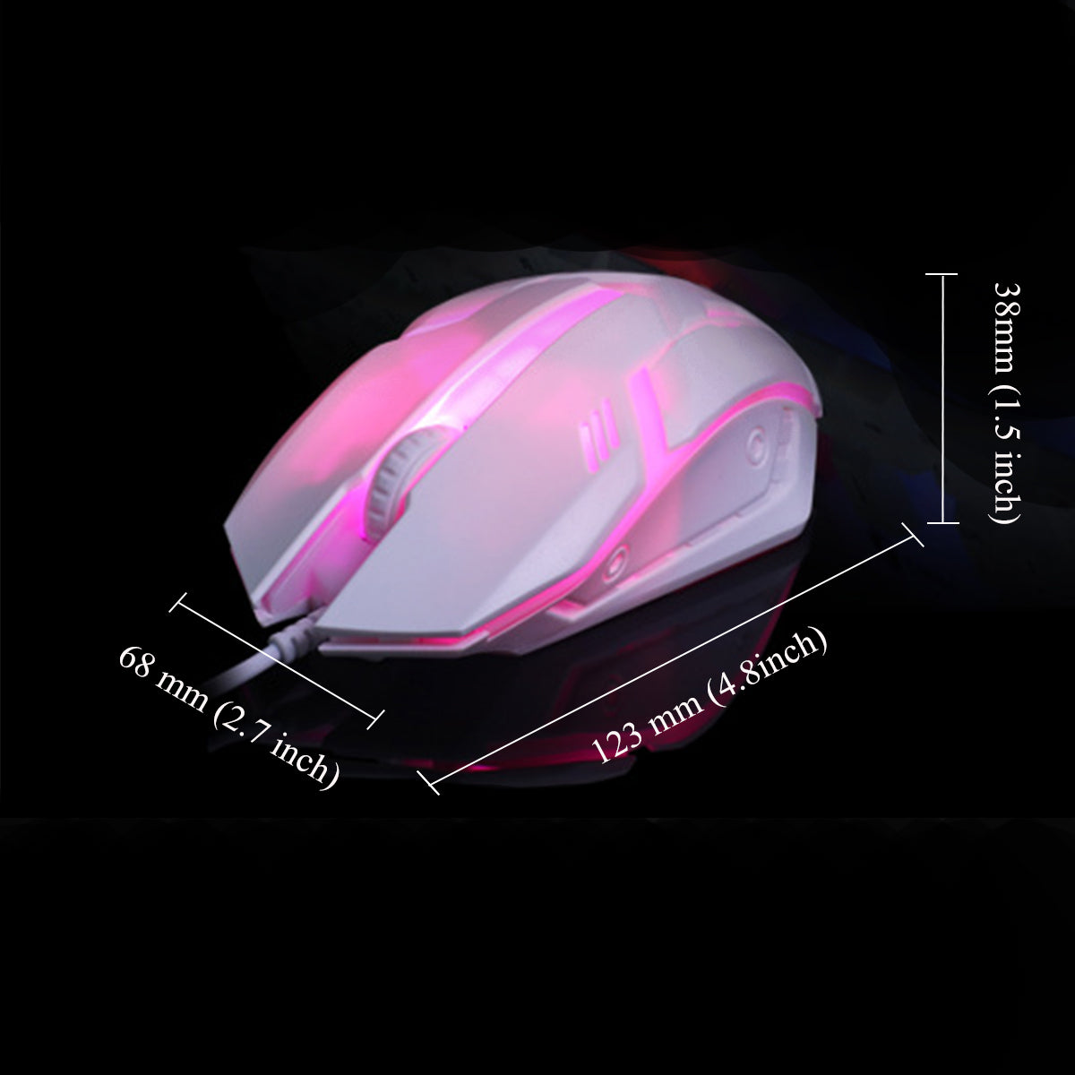 Wired Gaming Keyboard & Mouse Set RGB Backlight 1200DPI Gaming Mouse 104 Keys Mechanical Feeling Keyboard Combo