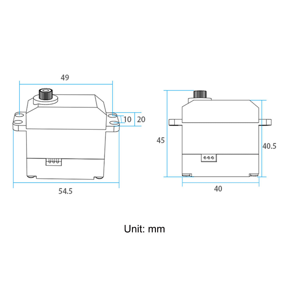 20KG Serial Bus Digital Servo 180/270 Large Torque Metal Gear For RC Robot