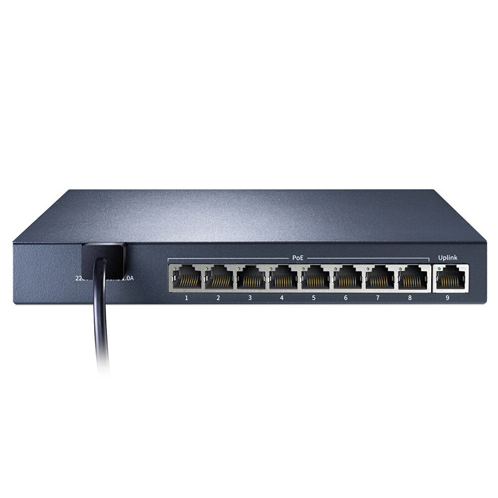 9 Port 100M POE Switch Ethernet Network Splitter Hub 83W Switch for Camera Wireless AP