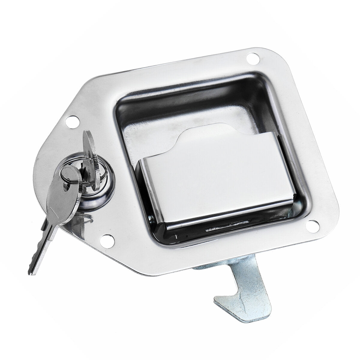 Stainless Steel Paddle Door Lock Latch Handle Truck Tool Box Trailer With 2 Keys