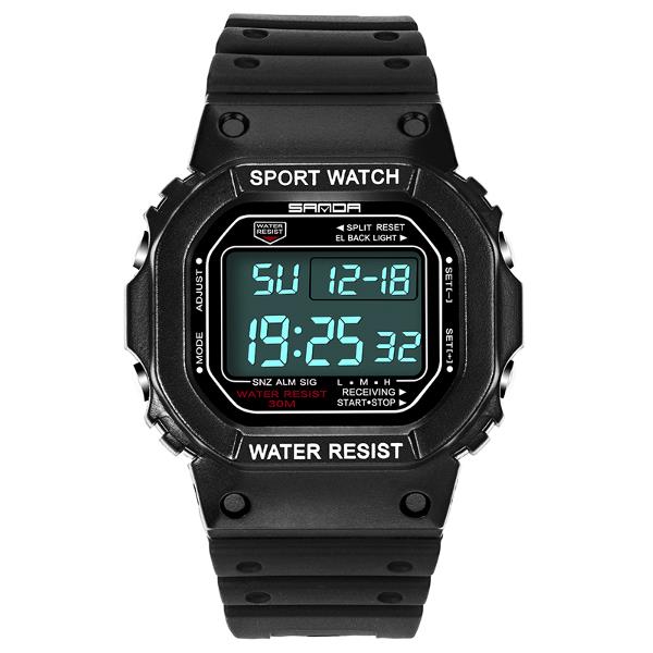 Fashion LED Display Men Watch  Waterproof Sport Digital Watch