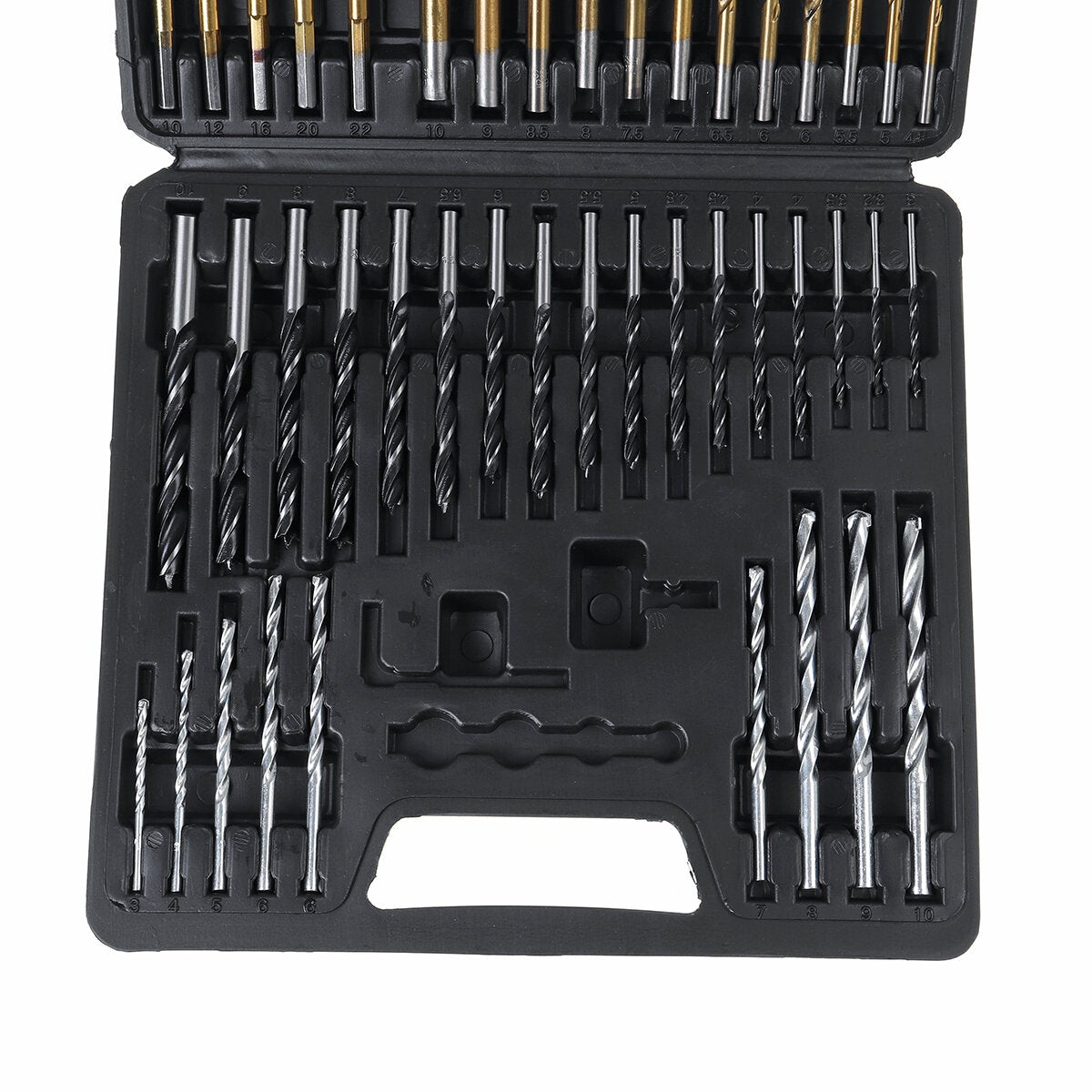 60Pcs Drill Bit Titanium Coated Metal HSS Twist Steel Brick Set Tools
