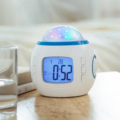 Night Light Projector LED Lamp Bedroom Digital Alarm Clock With Music for Kids