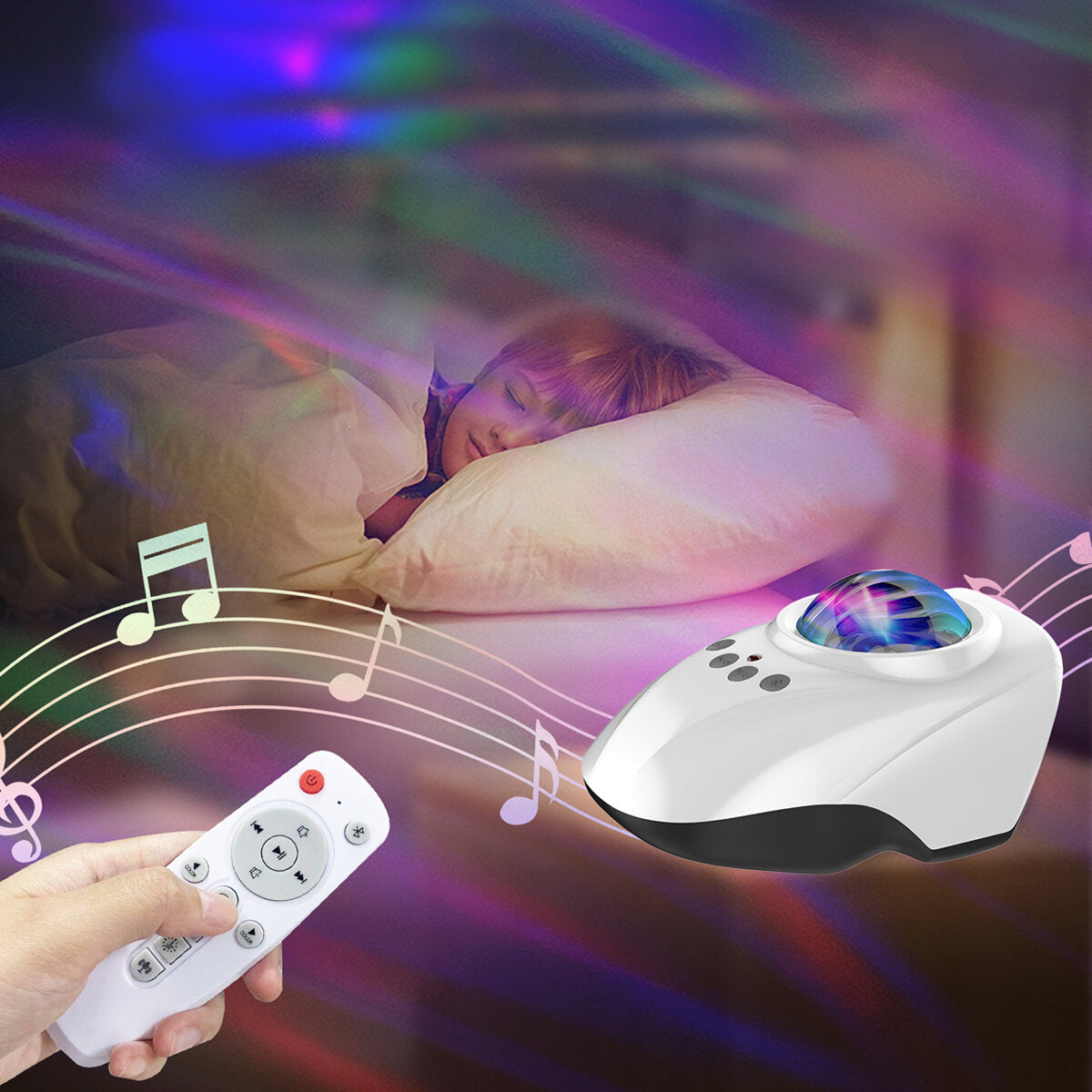 Bluetooth Star Projector Speaker Music Player White Noise Star Light Projector Night Light Projector
