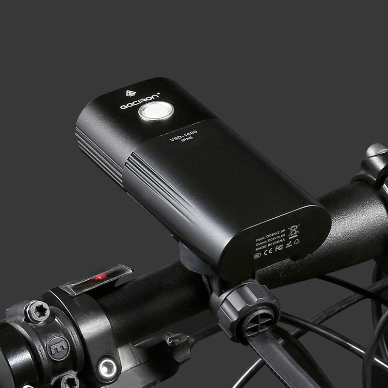 1600LM 5000mAh Bike Headlight Aluminum Alloy IPX6 Waterproof USB Charging 5 Modes Lights Power Bank Electric Scooter MTB Road Bike Lights