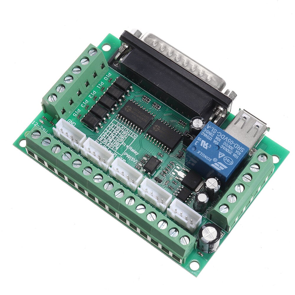 5 Axis Stepper Driver For Mach3 Protection Transmission Anti Reverse Module Board CNC Controller