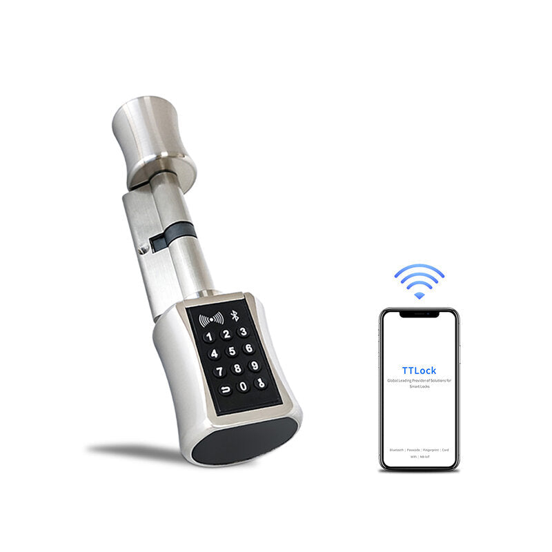 Smart Cylinder Lock APP Control TT Lock Digital Keypad Code RFID Card Keyless Door Lock For Home Hotel Apartment
