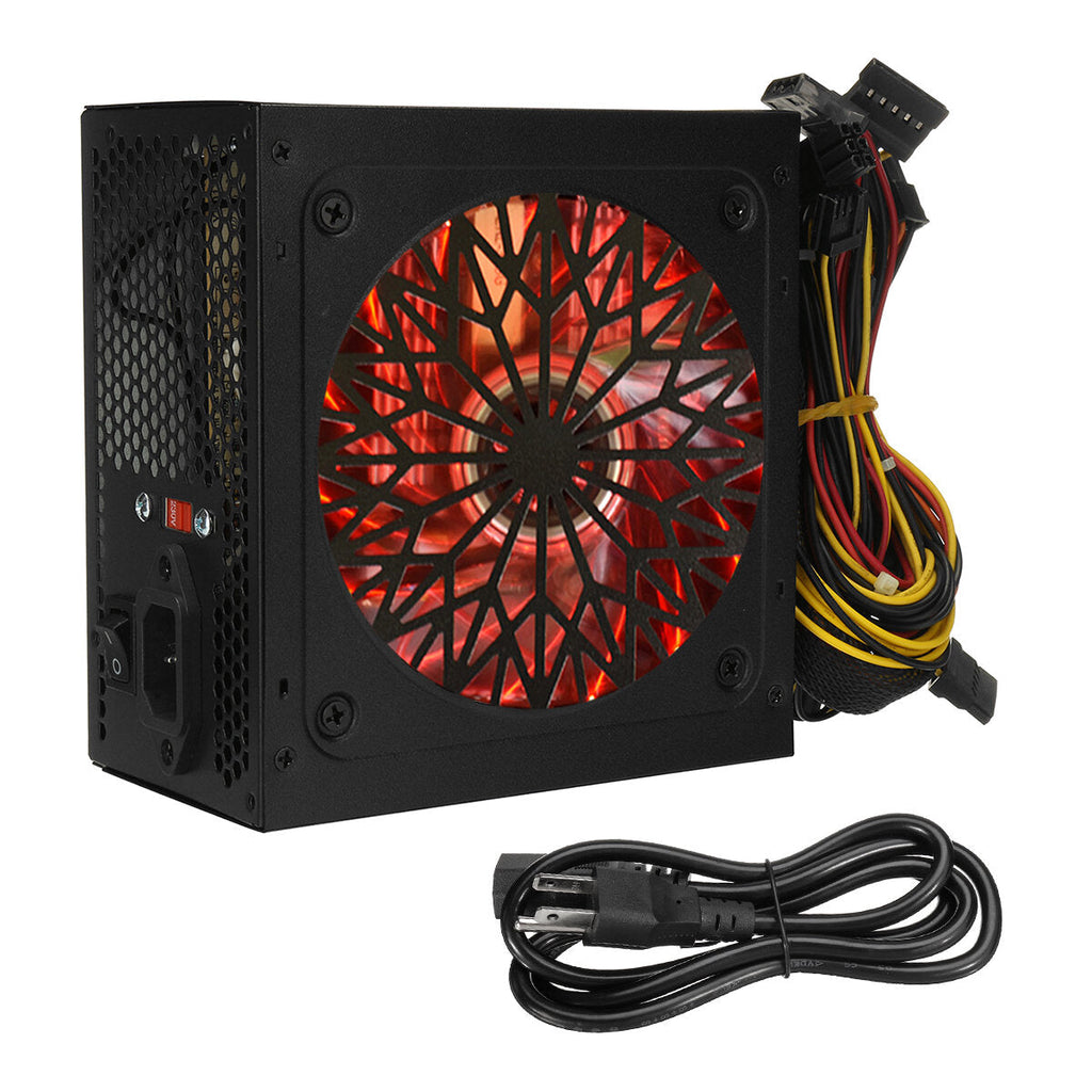 650W PSU PC Power Supply ATX Power Supply Unit Quiet 120mm Fan SATA