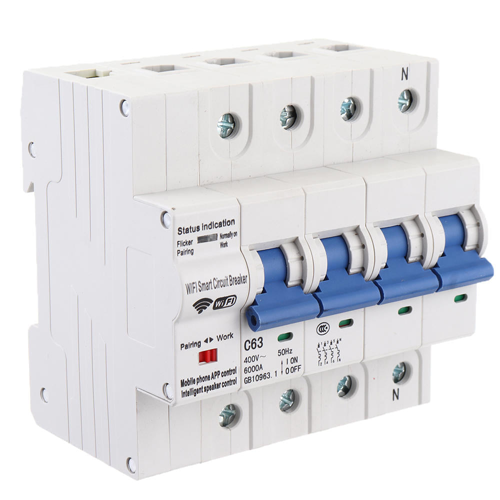 WiFi Smart Circuit 63A Breaker Switch Smart Home Automation Overload Short Circuit Voice Control with Alexa Google home