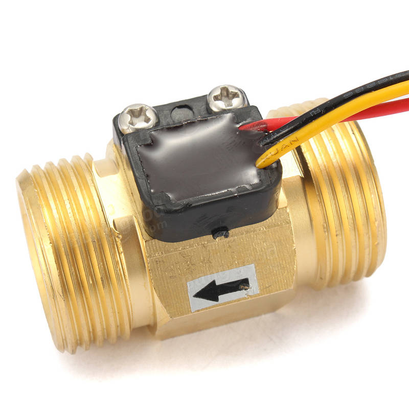 G3/4 Inch Liquid Water Flow Sensor Switch Copper Hall Effect Flow Meter Meter