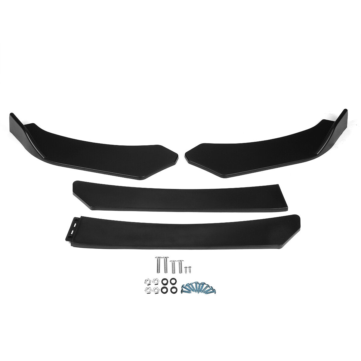 4pcs Matte Black Front Lip Chin Bumper Body Kits New For Car Universal