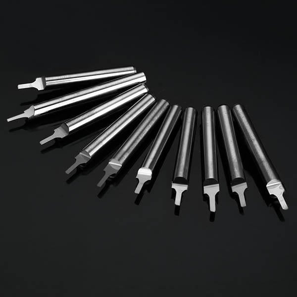10pcs 3.175mm Shank 1.5x6mm Tungsten Steel Parallel Milling Cutter Engraving Bits
