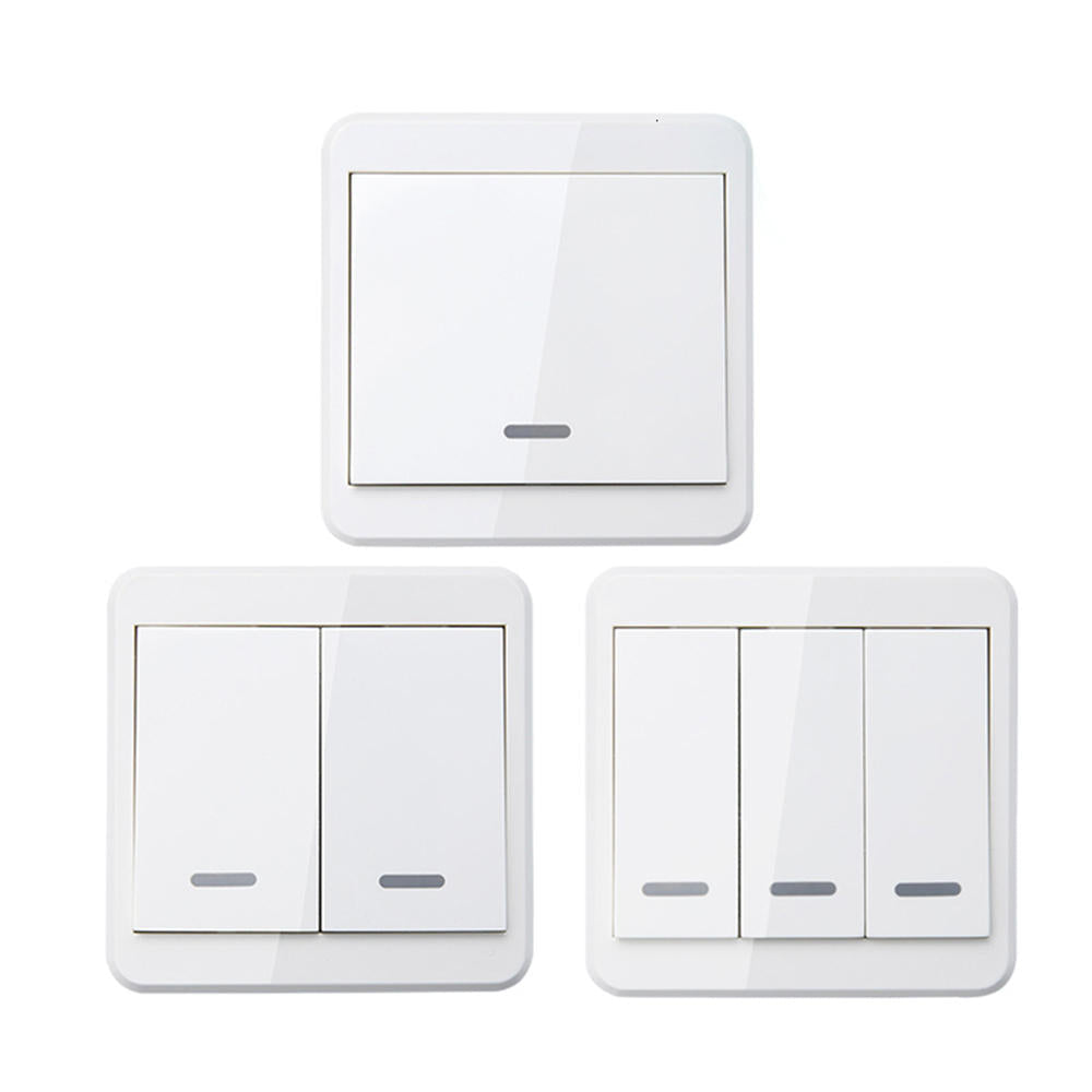 Wireless Wifi Remote Control Smart Switch Panel Dual Control Light Button Rocker Switch For Smart Home,10A RF 433Mhz