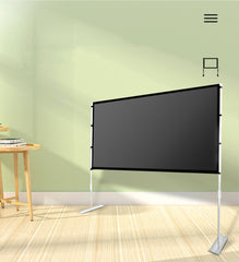 4K Projector Screen with Stable Stand 72" 84" 100" 120" 3D Curtain Anti-Light Portable Carrying Bag Home Theater Outdoor Movie