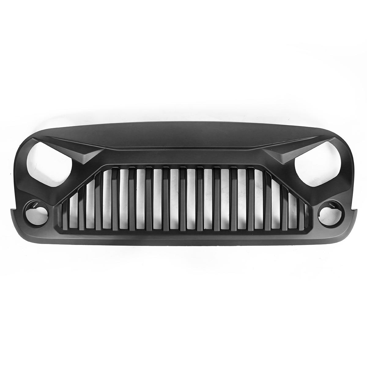 Black Front Hood Grille For Jeep Wrangler 2007-2017