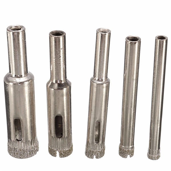 5pcs Diamond Hole Saw Drill Bit Set 5/6/8/10/12mm Tile Ceramic Glass Porcelain Marble