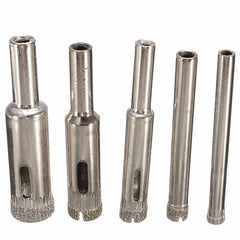 5pcs Diamond Hole Saw Drill Bit Set 5/6/8/10/12mm Tile Ceramic Glass Porcelain Marble