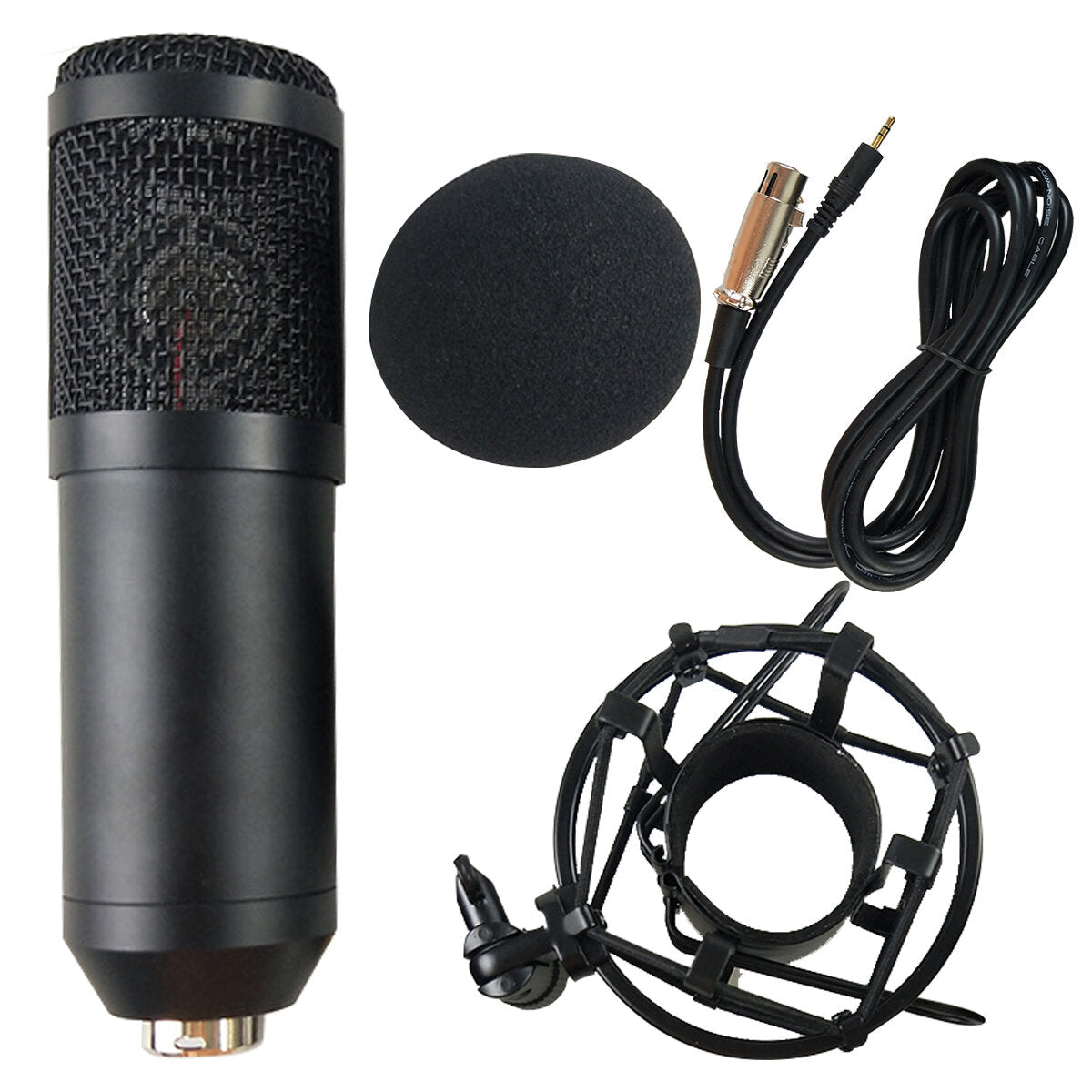 Condenser Microphone Kit Live Set Metal Shockproof Professional Recording Studio