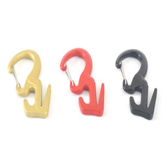 Outdoor Hiking Climbing Durable 9-Shaped 25KG Bearing Carabiner with 2M Rope