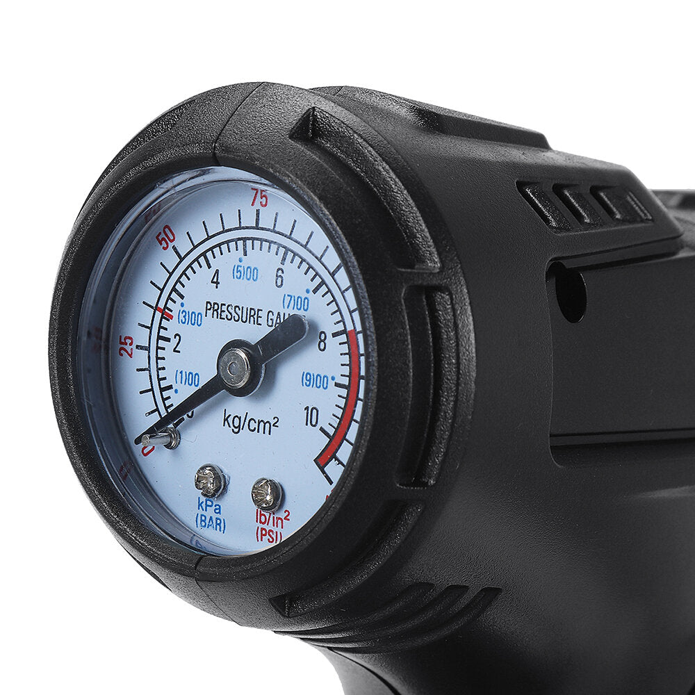 120W 2000mAh DC 12V Wired/Wireless Tyre Pump Compressor Digital Inflator for Bicycles Motorcycles Cars Balls