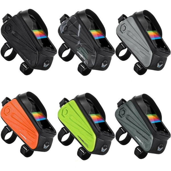 Bicycle Top Tube Phone Bag Hard Case Waterproof Headphone