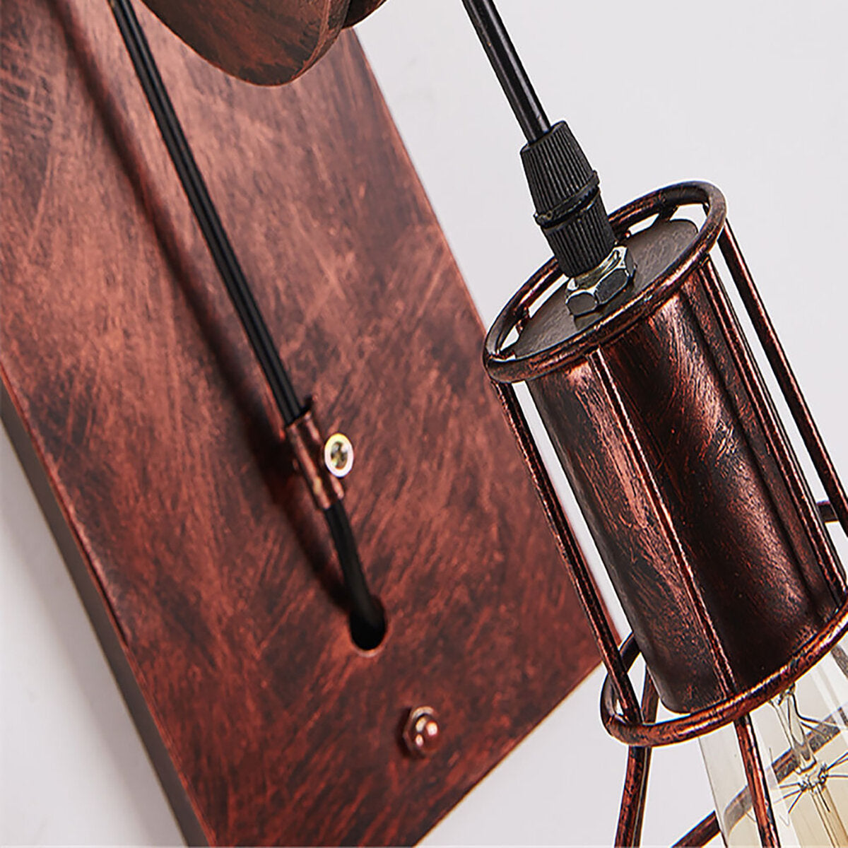 Adjustable Iron Wall Lamp Lifting Pulley Sconce Light Indoor 4 Color Without Light Bulb
