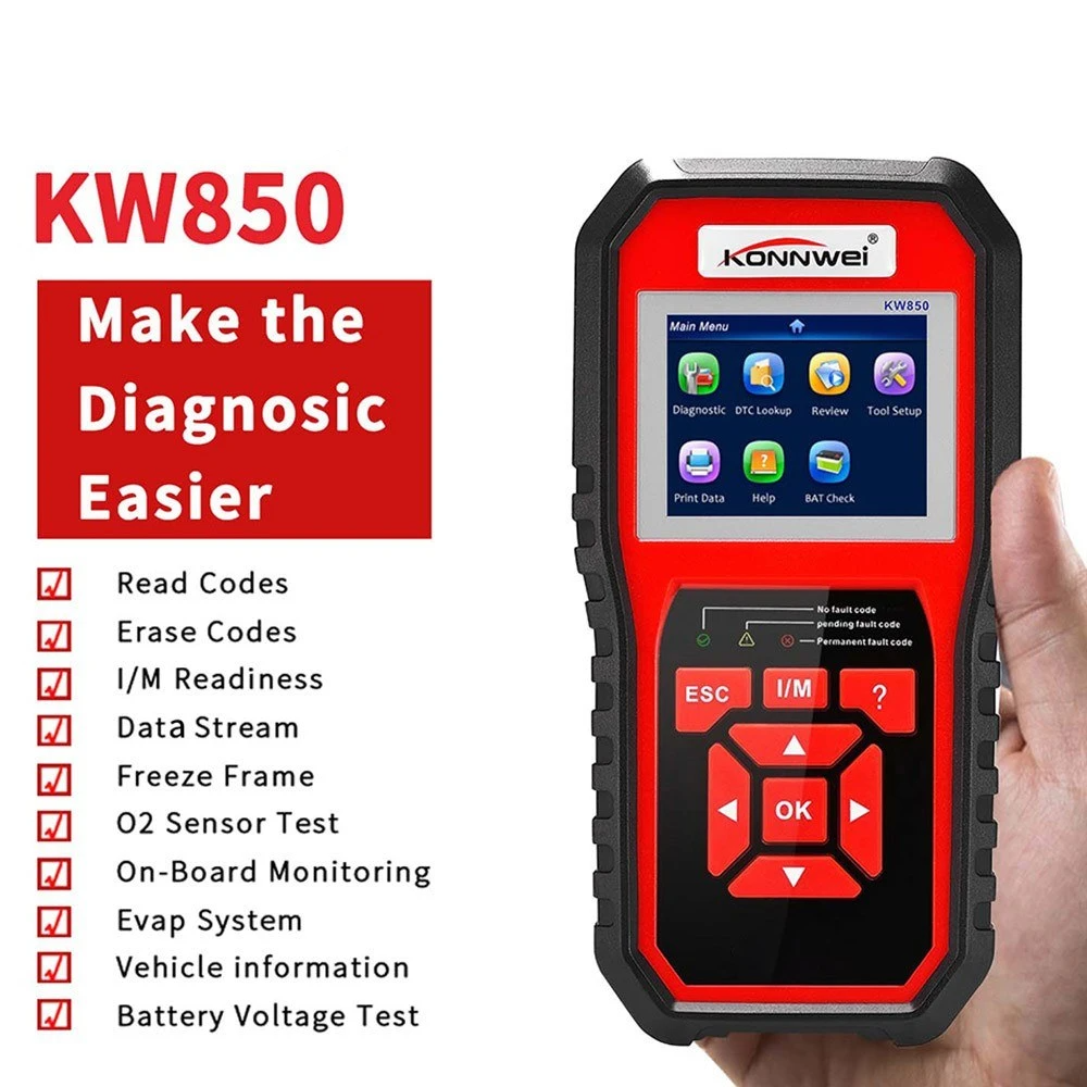 OBDII Scanner Code Reader Professional Anto Car Diagnostic Check Engine Light Scan Tool for All Cars