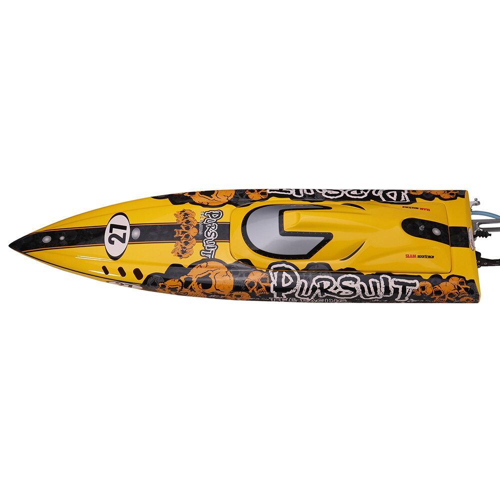 Pursuit Fiberglass 82cm Brushless RC Boat Anti-Capsize 120A ESC without Servo Transmitter Battery Charger