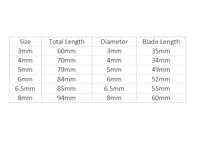 6pcs 3-8mm HSS Drill Bit Titanium Plating Coated Hole Saw Drill Bit Set Wood Hole Cutter Core Drill