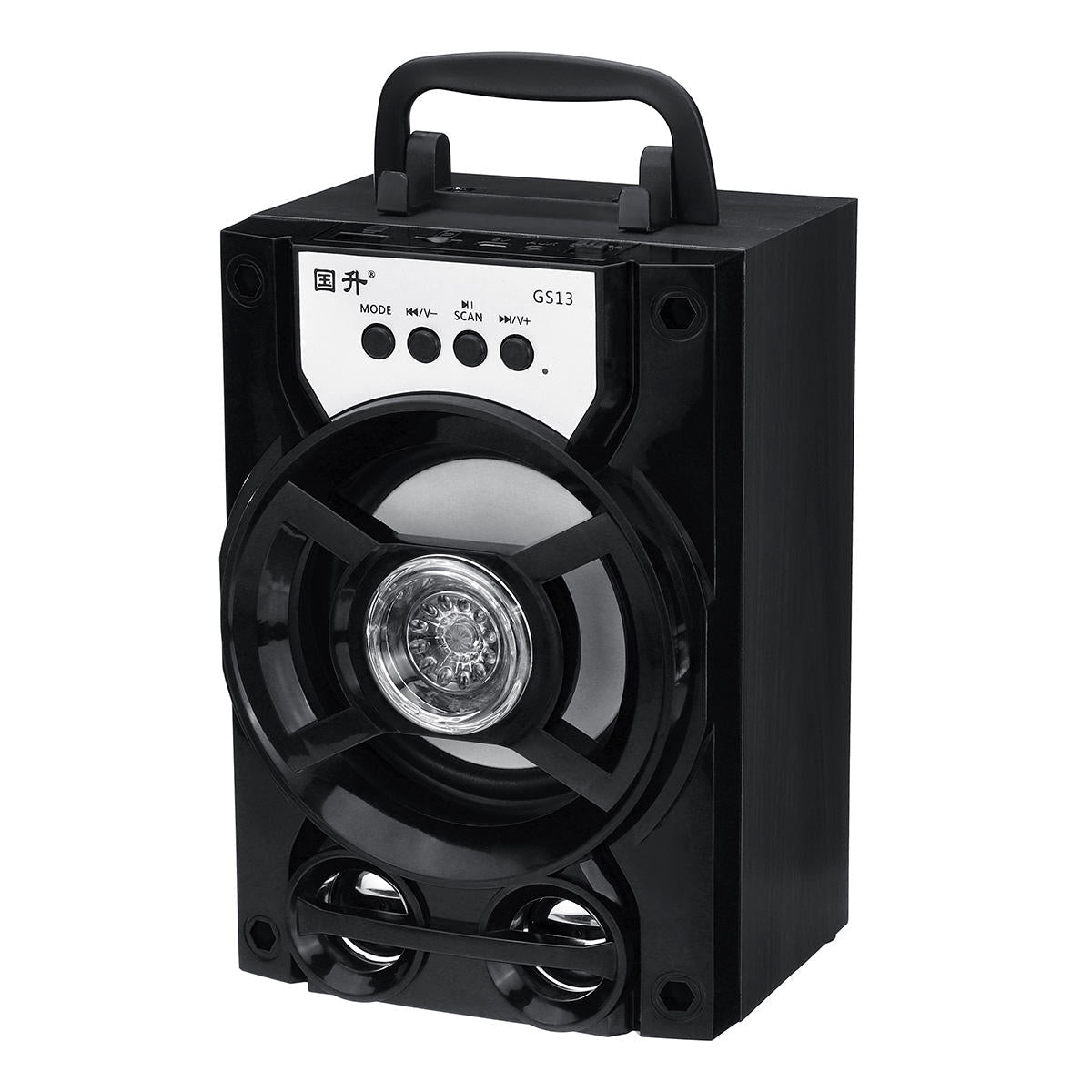 Portable Bluetooth Subwoofer Speaker TF Card U Disk Music Player FM Radio Microphone for Meeting Dance Party Lecture