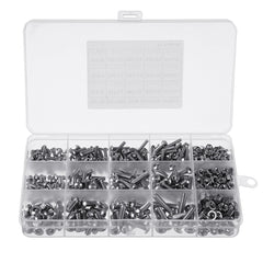 500pPCS Stainless Steel Hex Socket Cap Head Bolts Screws Nuts M3 M4 M5 304 Kit