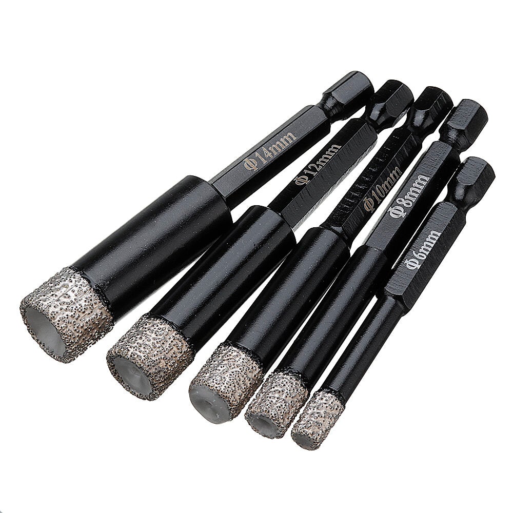 6-14mm Vaccum Brazed Diamond Dry Drill Bits Hole Saw Cutter for Granite Marble Ceramic Tile Glass Dry Cutting