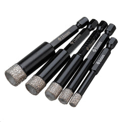6-14mm Vaccum Brazed Diamond Dry Drill Bits Hole Saw Cutter for Granite Marble Ceramic Tile Glass Dry Cutting