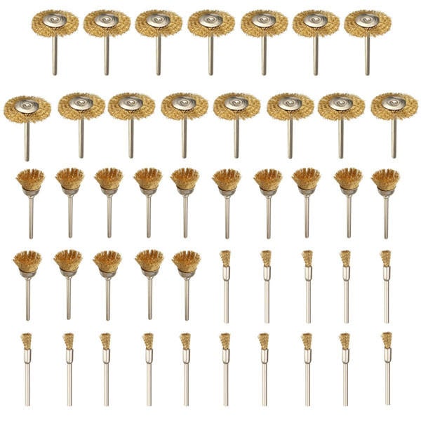 45pcs Steel Wire Wheel Brushes Sanding Set Dremel Accessories for Rotary Tool