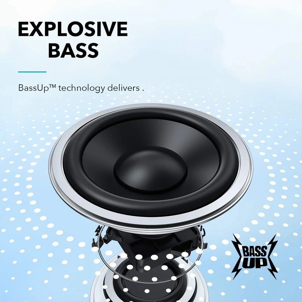 Bluetooth Speaker BassUp PartyCast Technology Waterproof IPX7 15H Playtime Speaker
