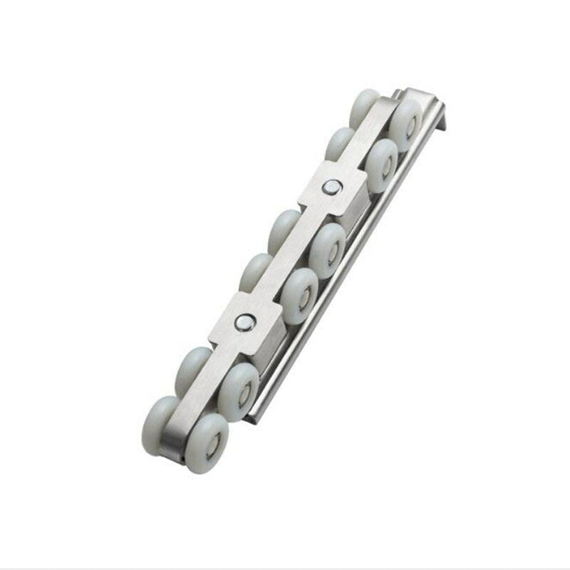 2pcs Stainless Steel Sliding Wooden Door Wheels Roller Closet Track Pulley Hanging Super Bearing