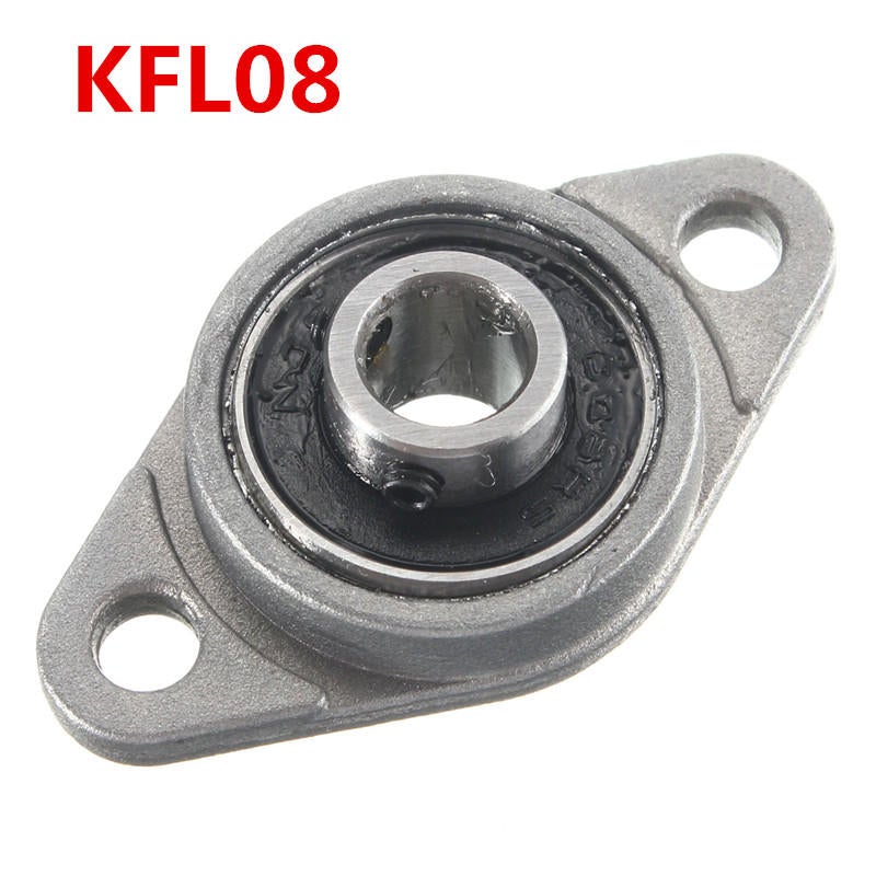 Zinc Alloy Pillow Block Flange Ball Bearing 8/10/12/15/17mm Bore Diameter KFL Series