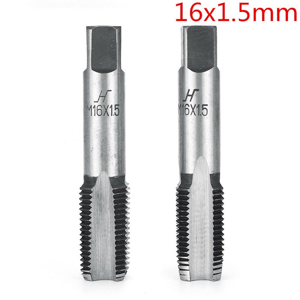 2pcs M12-M20 1.5mm Pitch High Speed HSS Right Hand Straight Fine Screw Tap Metric Tool