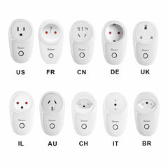 Smart WIFI Socket CN/US/UK/AU/DE/FR/BR/CH/IL/IT Wireless Plug Power Sockets Smart Home Switch Work With Alexa Google Assistant IFTTT,S26 10A