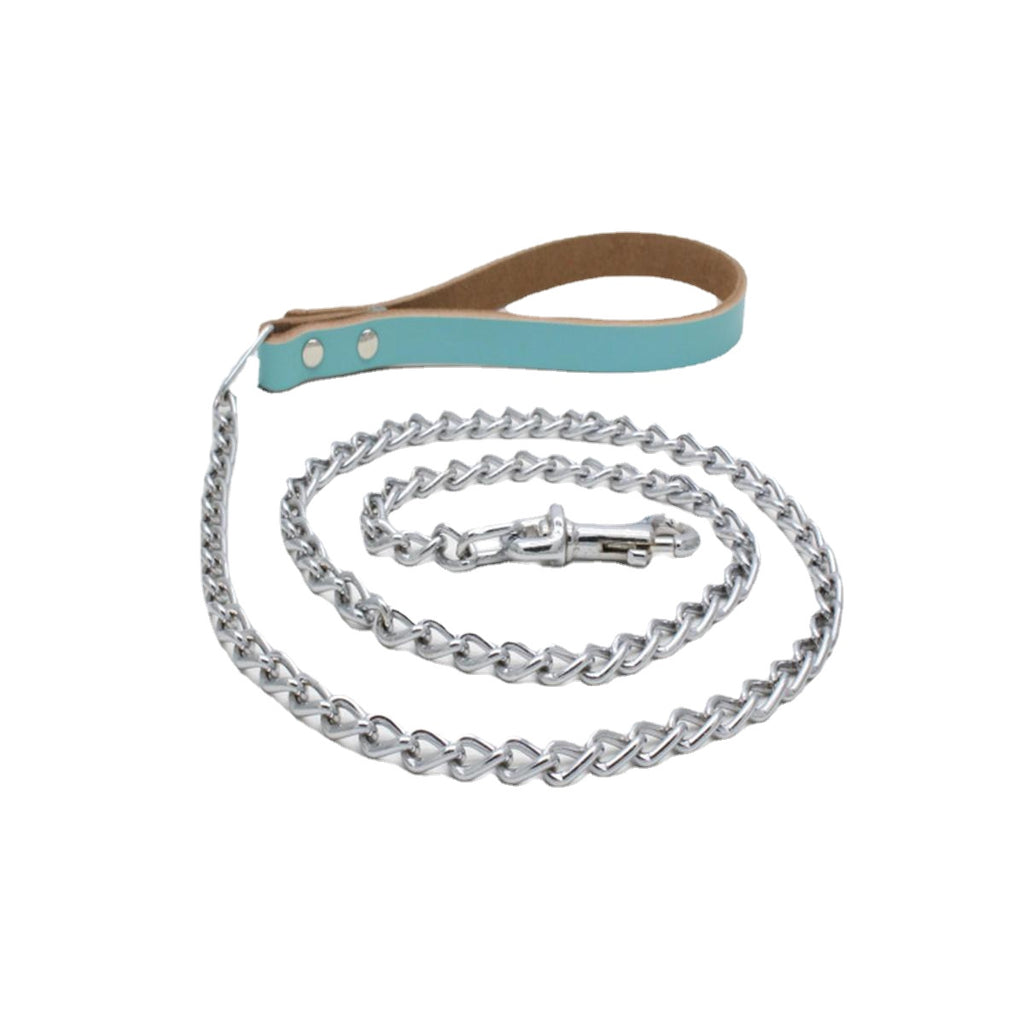 Metal Dog Traction Leash Belt Training Walking Strap Collar Lead Rope