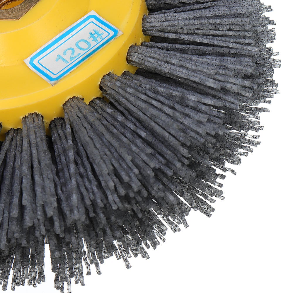 150x40mm M14 Wire Drawing Wheel Brush 80/120/180/320 Grit Drum Burnishing Polishing Wheel